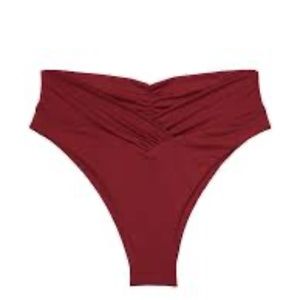 Riot Swim Pico High Waisted Bottom Fire Red